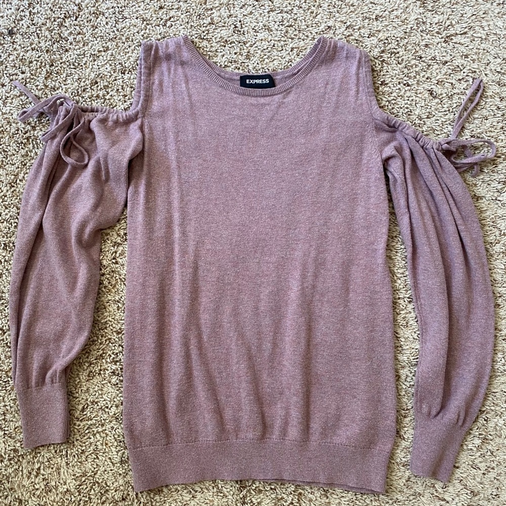 Cold shoulder sweater